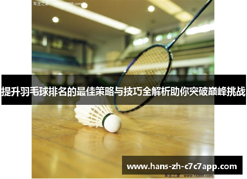 提升羽毛球排名的最佳策略与技巧全解析助你突破巅峰挑战