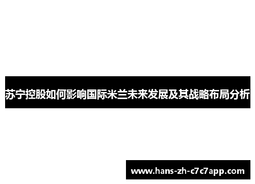 苏宁控股如何影响国际米兰未来发展及其战略布局分析